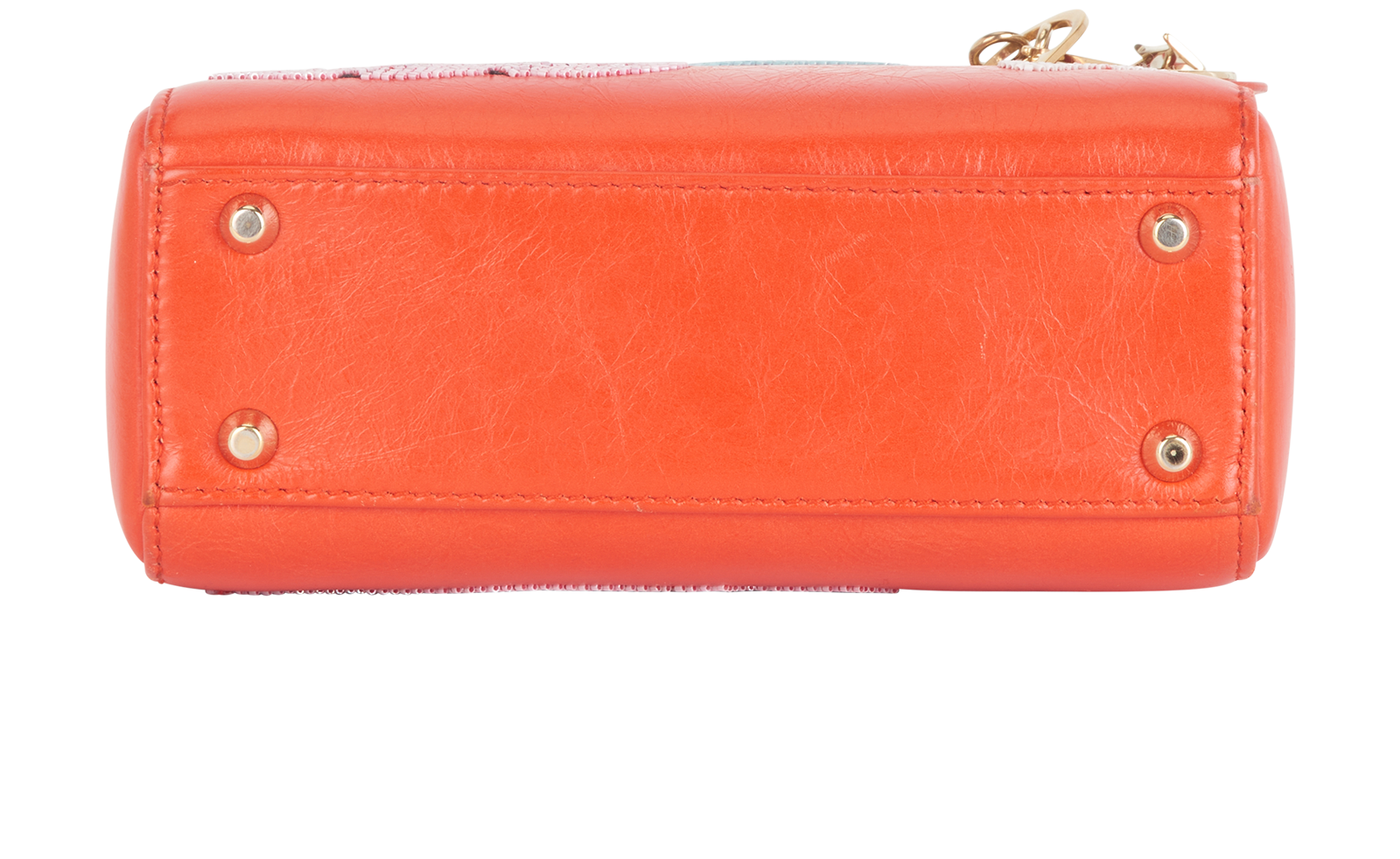 Mini Lady Dior, &pound;2,200, Handbags, Red, Leather, Top view